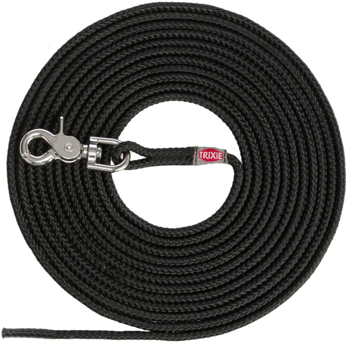 Lunghina per Cani Tonda in Corda Intrecciata Nera Trixie 6MM X 10 METRI