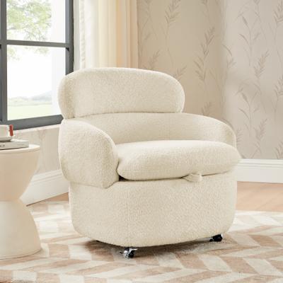 Kodotan sofa Swivel Storage Accent Chair With Casters, Upholstered Single Lounge Armchair With Hidden Storage, For Living Room, Bedroom