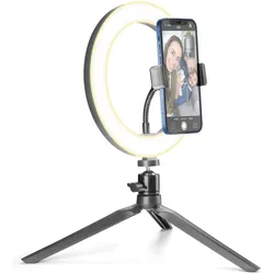 Cellularline Selfie Ring - Universale, Selfie Stick, Schwarz