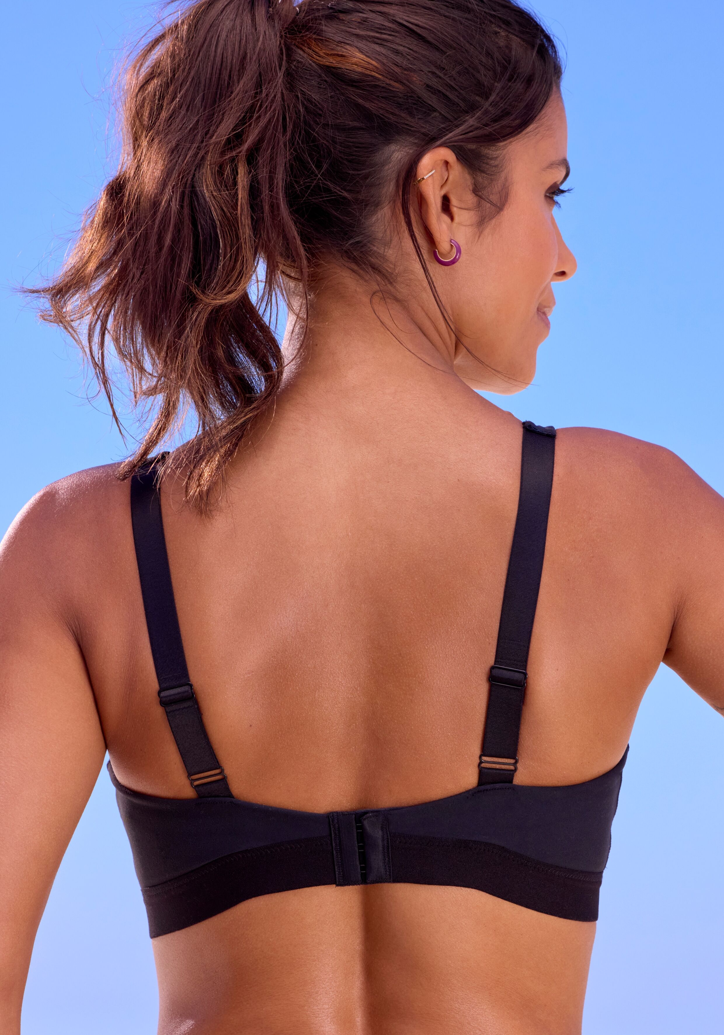 Sport-BH LASCANA ACTIVE, Damen, Gr. XS/36, N-Gr, schwarz, Microtouch, Obermaterial: 75% Polyamid, 25% Elasthan, BHs Sport-BH, ohne Bügel, mit extraweichem Padding - ideal auch für Yoga schwarz XS/36, N-Gr