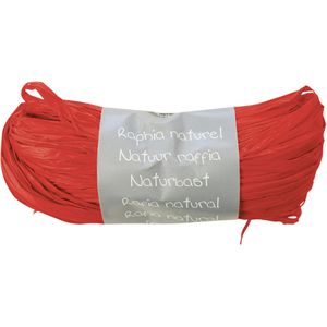 Clairefontaine Geschenkband Naturbast 50g, rot, Bastband, 10mm x 10m, matt