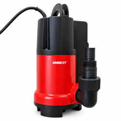 Tauchpumpe DW1200I | bis 22.000 l/h | 1200 W  | interner Schwimmerschalter  | Für Schmutzwasser | ONBEST