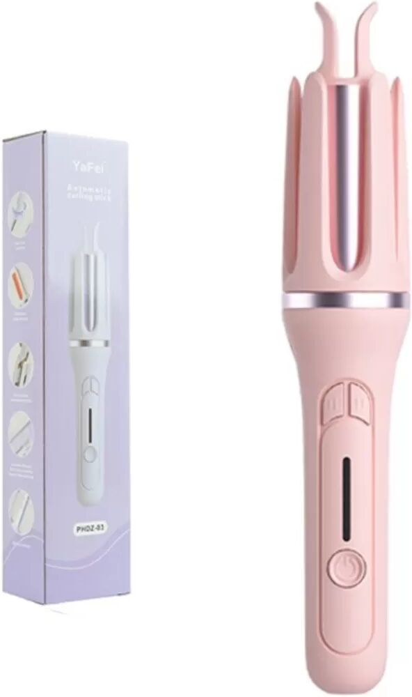 INF Automatischer Lockenstab (EU-Stecker) – 32mm Lockeneisen für mühelose Wellen Rosa