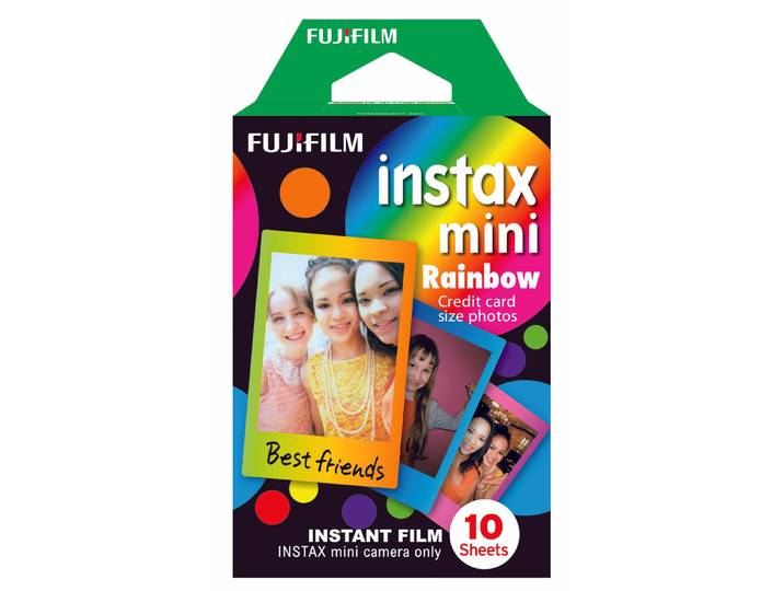 Fujifilm InstaxMini Film Rainbow Film Sofort-Bild – Sofortbildkamera/Polaroid Kamera – orange