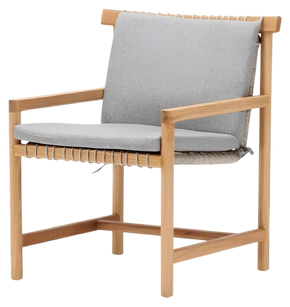 JVmoebel Moderne Premium Tuinstoel - Grijs