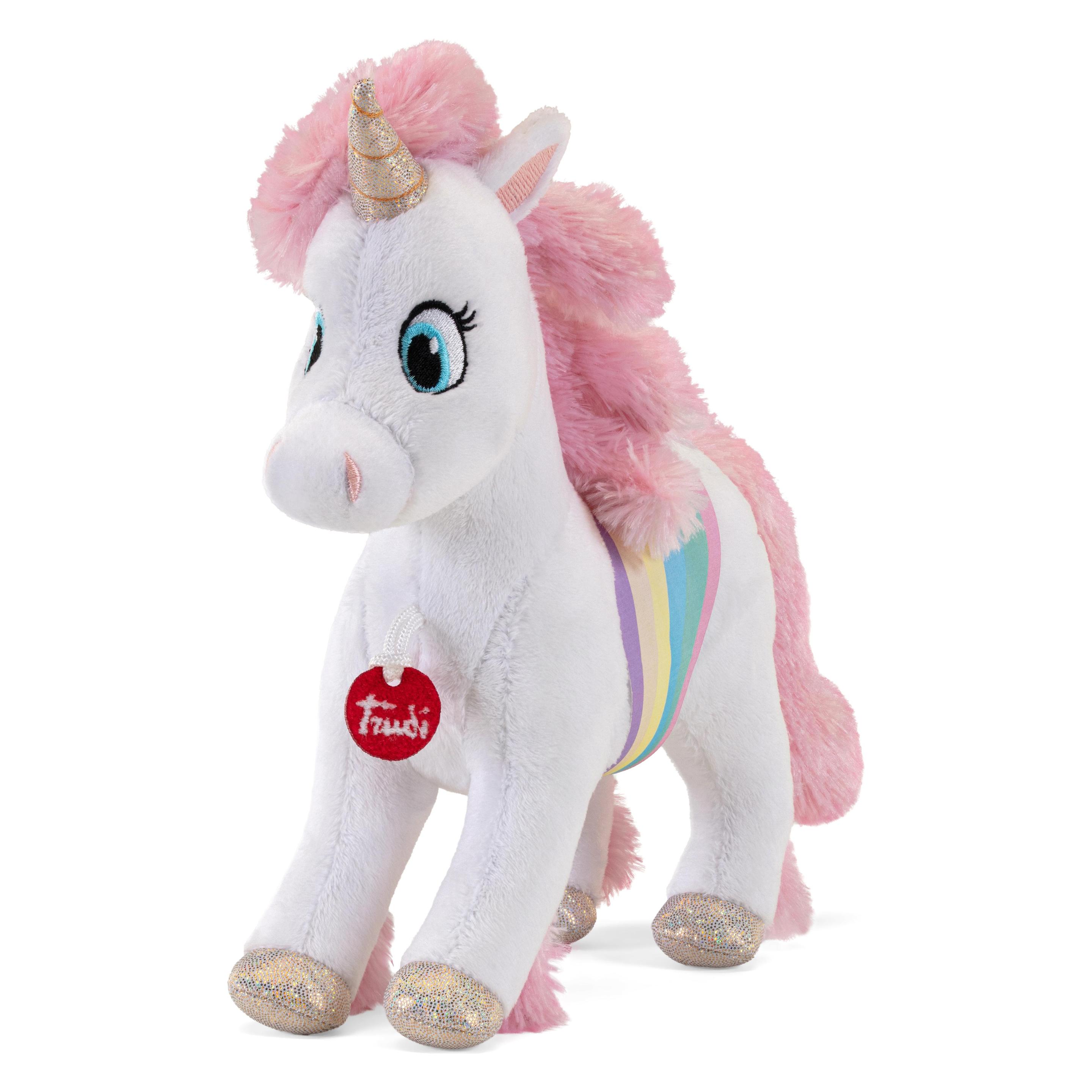 Trudi Fantasy Plüsch Einhorn 25x25x7 cm, Grösse S, Stofftier mit superweichen Materialien und hübsche (7 cm) (18196)