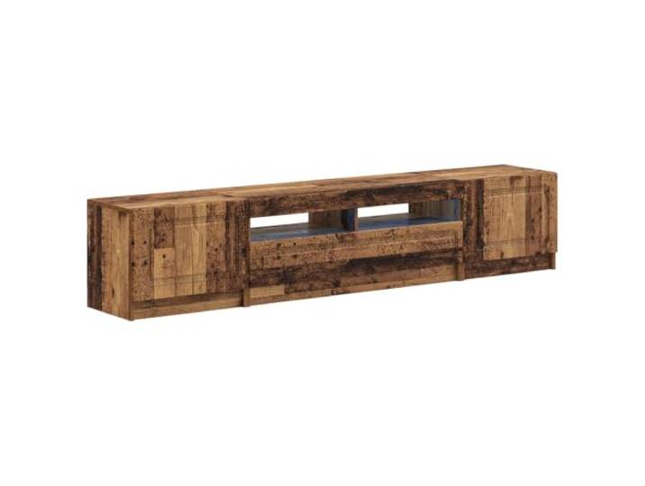 GKHPYURE LED-Fernsehschrank, 3 Stück, Holz auf Holz 90° drehbare Scharniertür, platzsparend, moderner Stil, feuchtigkeitsbeständig, mehrere Einlegeböden
