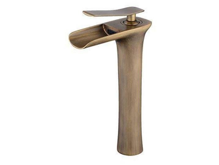 Wasserfall Wasserhahn Antik Bronze Messing Becken Spül-Einhebelmischer mit Wasserfall-Ausguss