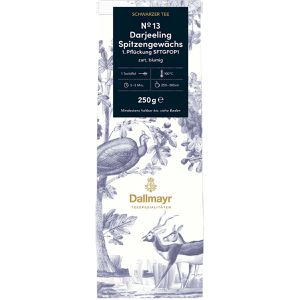 Dallmayr Tee Teespezialitäten N°13 Darjeeling, Spitzengewächs, Schwazer Tee aus Indien, loser Tee, 250 g