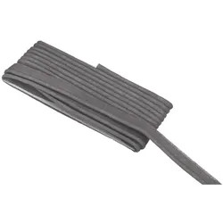 buttinette Baumwoll-Paspelband, grau, 2,4 mm Øm, 5 m