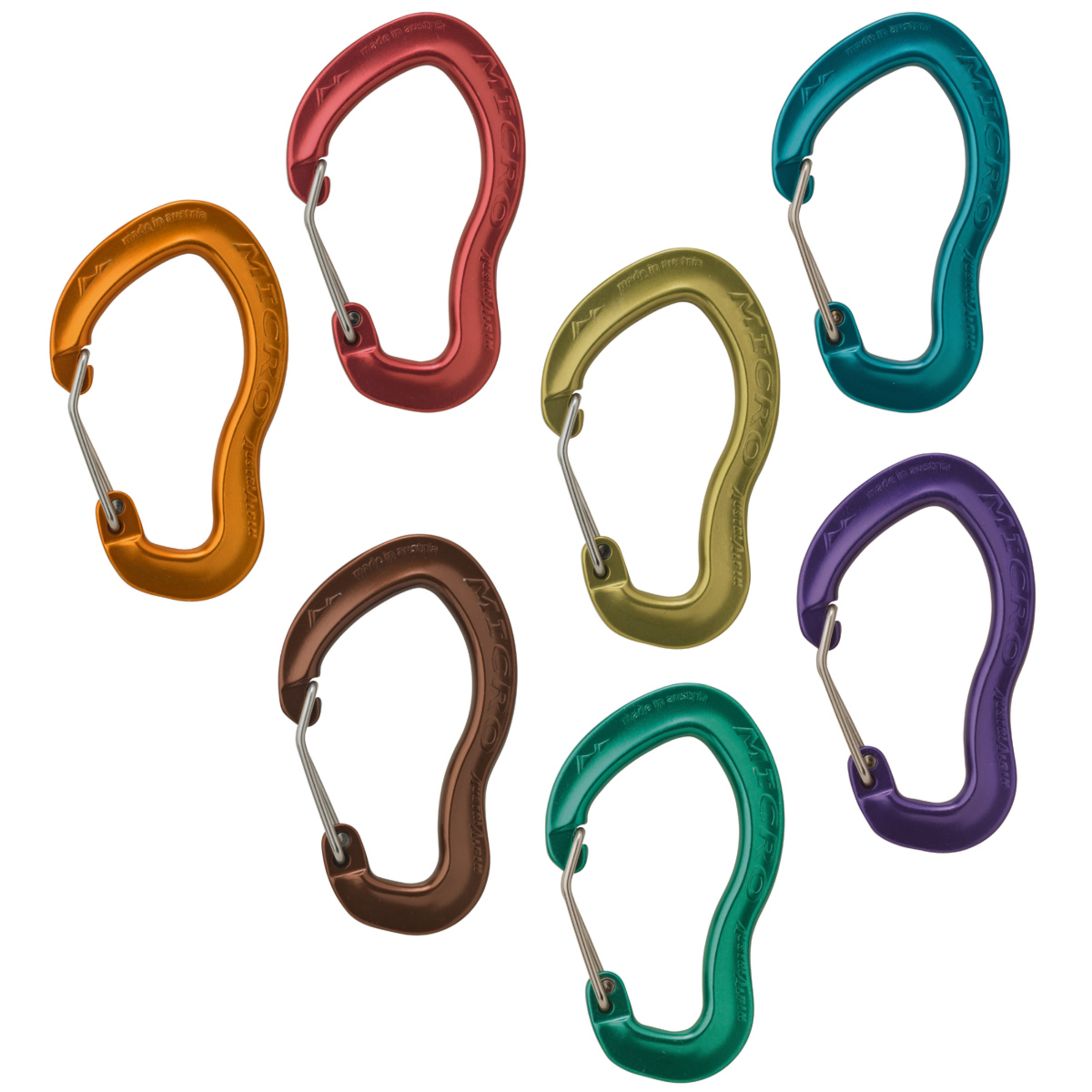 Austrialpin Micro Color Set Karabiner Karabiner mehrfarbig Alpinklettern