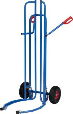 Reifenkarre Fetra 2035A, bis 200 kg, für bis zu 8 Reifen mit Ø 450-860 mm, Luftbereifung, H 1510 mm, Stahl, brillantblau