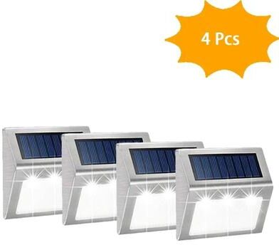 Uplift Picks Solar Stainless Steel Deck Lights For Safer Outdoor Stairs And Railings white (4 Pcs)