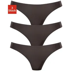 String LASCANA "aus hochwertiger Modal-Qualität", Damen, Gr. 40/42, schwarz, Obermaterial: 94% Modal (TENCELTM), 6% Elasthan, unifarben, körpernah, Unterhosen String