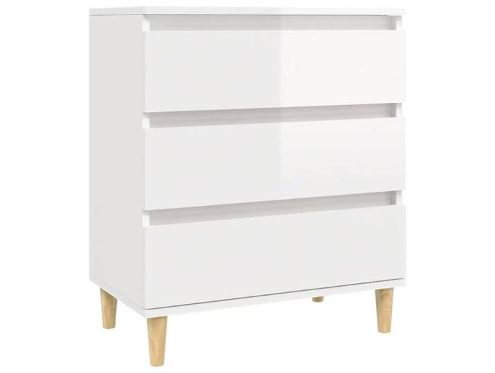 Buffet bas armoire commode Buffet Blanc brillant 60x35x70cm Bois d'ingénierie 3739895 FrenchDays
