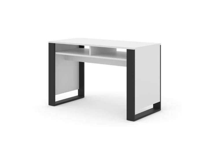 Bureau MONDI 120x55x75 cm blanc mat / noir