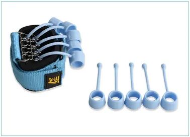 Combo Retail Shop Portable Hand Gripper, Silicone Finger Expander, Hand Grip Trainer, Wrist Strength Trainer, Finger Exerciser blue 40lb