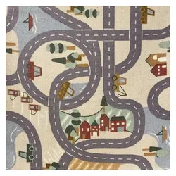 Meubinex, Spielteppich + Spielmatte, Scanroad Spielteppich ca. 80x120 cm (120 x 80 cm)