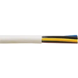 Kunststoffisolierte Leitung H05VV-F, 4 G 1,0, ws, Rolle a 50m