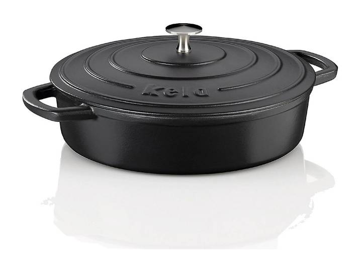 Bräter KELA Calido , schwarz, Ø:28cm, Töpfe, Bräter