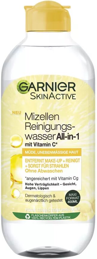 Garnier - Mizellen Reinigungswasser All-in-1 mit Vitamin C*, Gar Mic.wat Vitc B400ml Ger, 400 ml