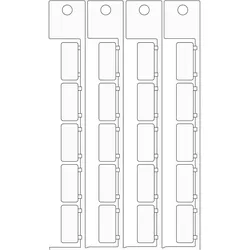 Brady, Kabelverbindung Zubehör, Nicht klebende Kennzeichnung, weiss, 9 x 20, für SAT920-SA1121