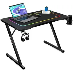 Huzaro Hero 1.8, Gaming Tisch, Schwarz