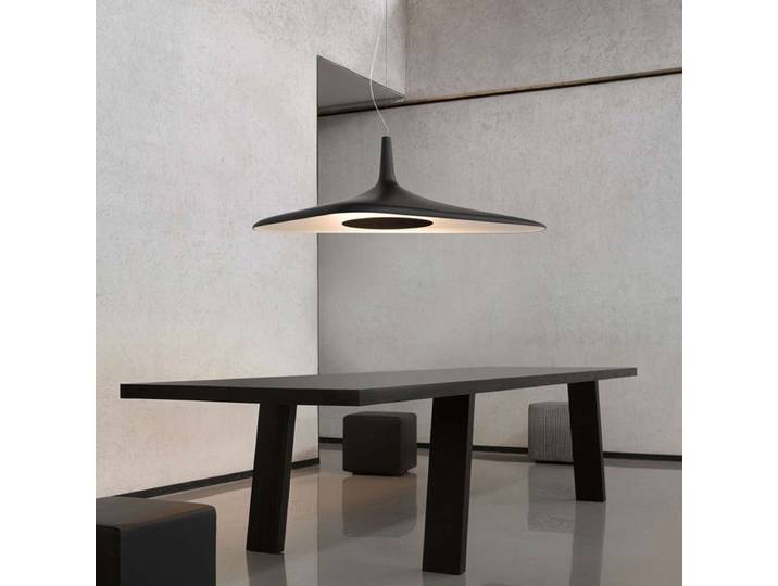 Plafonnier LED suspendu noir/blanc au design italien irrégulier, design post-moderne minimaliste, éclairage d'intérieur, luminaire décoratif de plafond, idéal pour un bar ou un restaurant