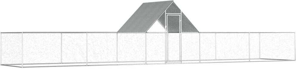 Hühnerstall 10x2x2 m Verzinkter Stahl
