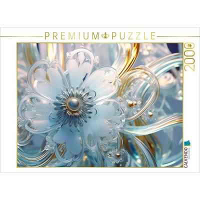 CALVENDO Puzzle Eisblumen - Blüte wie aus Glas | 2000 Teile Lege-Größe 90x67cm Foto-Puzzle für glückliche Stunden