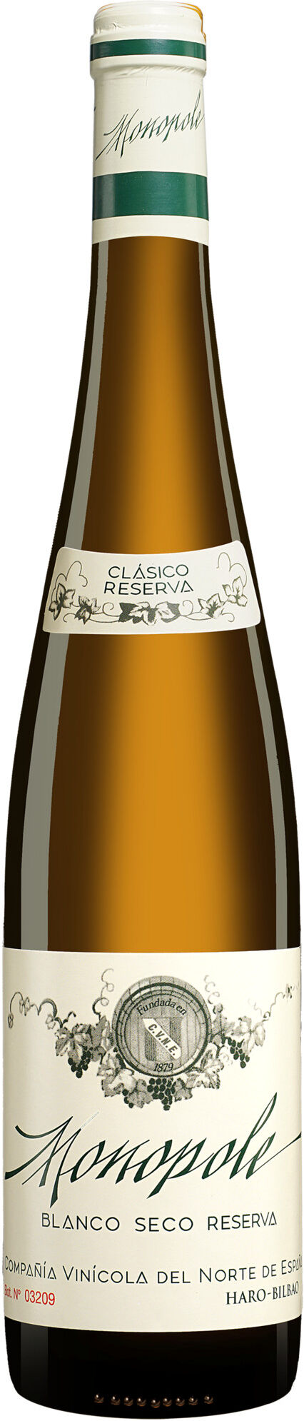 C.V.N.E. Cune Monopole Blanco Clásico Seco Reserva 2021 13% Vol. Weißwein Trocken aus Spanien