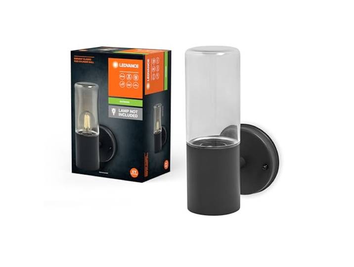 LEDVANCE ENDURA CLASSIC FIGO CYL W Außenleuchte, Wandleuchte, dunkelgrau, Edelstahl, einfache & schnelle Installation, IP44 Schutzklasse, flexible Anwendung im Außenbereich