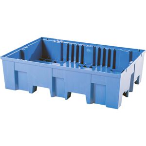 asecos Auffangwanne 33052, aus Polyethylen, 124,5 x 86,5cm, unterfahrbar, 220 Liter