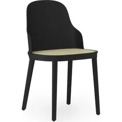Allez PP Stuhl schwarz mit Korbweide Sitz