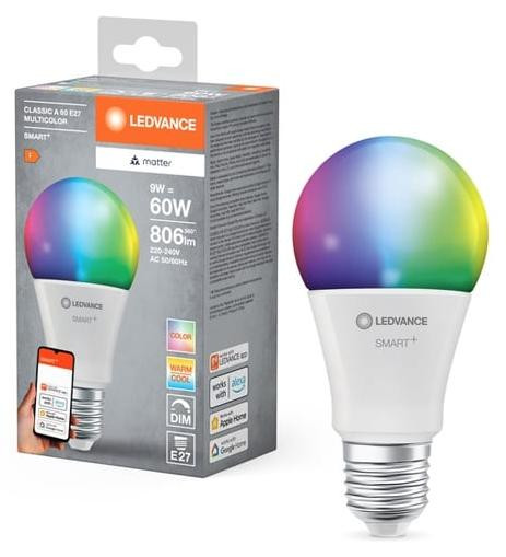 Ledvance SMART+ Matter Classic LEDlamp E27, 9 W, 806 lumen, Wit