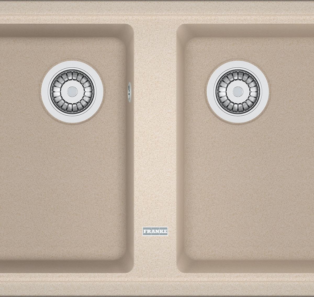 Franke BSG 620, Rechteckig, Fragranit, Beige, 2 Becken, Rechteckig, 420 x 337 mm