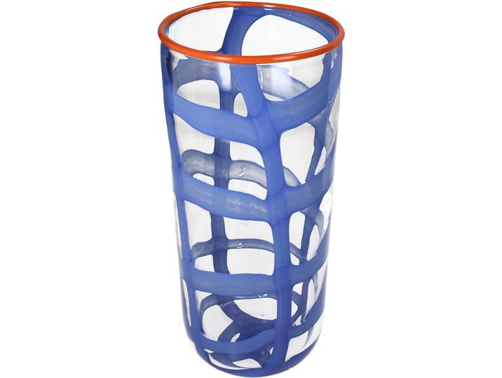Vase Urban blau Glas H 33.5 cm - Vase