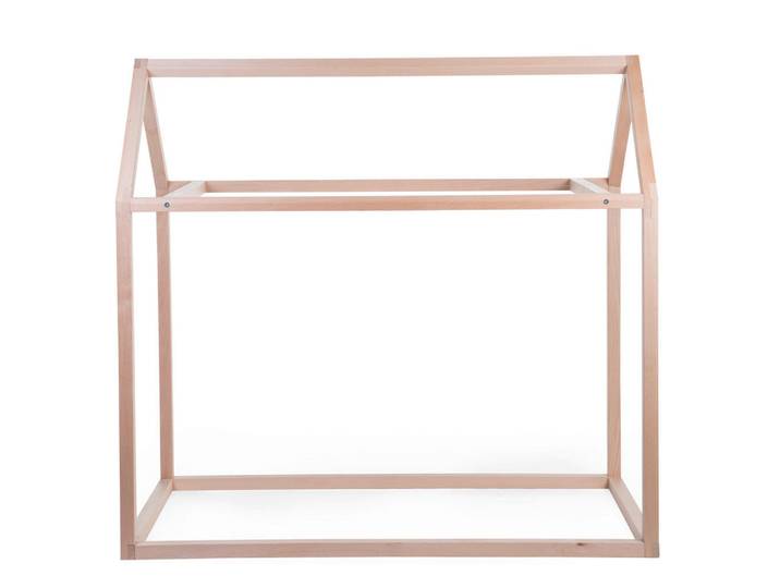 Childhome Bettrahmen Hausrahmen Bett Natur, Buche, Holz, Buche, massiv, 70x140 cm,