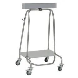 Novocal S70L Genius mit Lenkrollen 70 L Abfallwagen Edelstahl, mit Klemmring und Tretvorrichtung