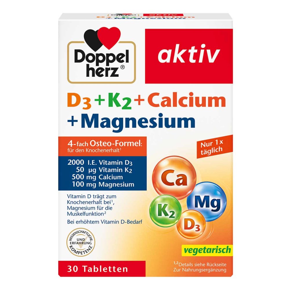 Queisser Pharma GmbH & Co. KG Doppelherz aktiv D3 + K2 + Calcium + Magnesium Tabletten 18778668