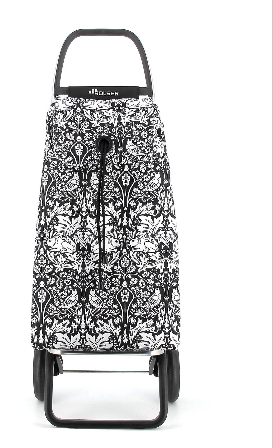 Einkaufstrolley ROLSER "W. MORRIS 2 BROTHERRABBIT", Damen, schwarz-weiss (mehrfarbig, schwarz), Aluminium, Polyester, Einkaufskörbe Einkaufstrolley mehrfarbig, schwarz Einheitsgröße