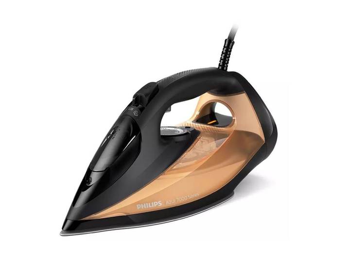 Dampfbügeleisen PHILIPS DST7040/81 , schwarz (goldfarben, schwarz), Bügeleisen, Dampfbügeleisen