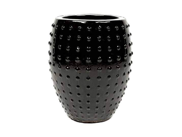 Hochwertiger In-/Outdoor Blumentopf „Laos Emperor“, verschiedene Grössen Keramik Schwarz Baq Design