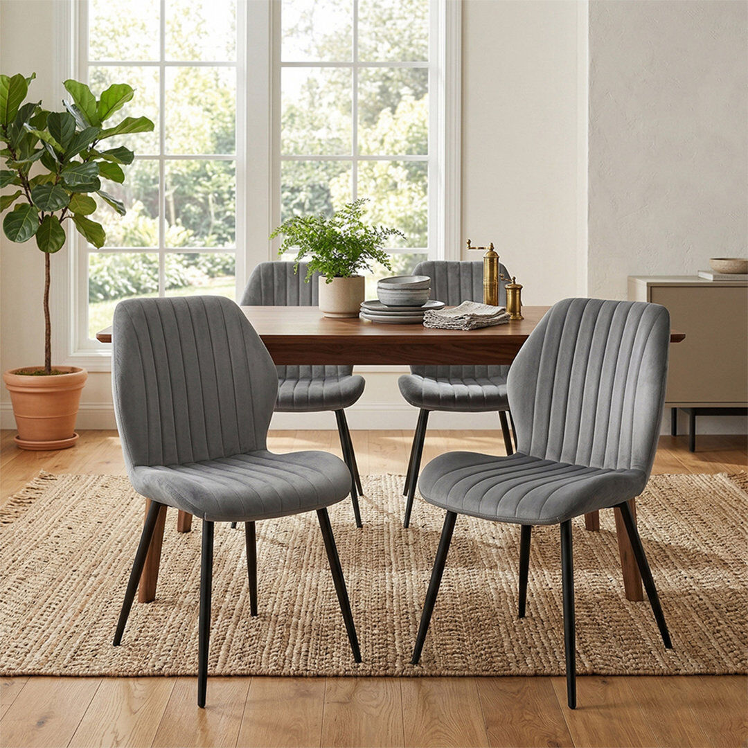 Canora Grey 46 cm H Side Chair Grey/Grey 86cm H X 57cm W X 45cm D