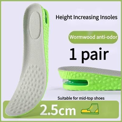 Inspired Finds Breathable Air Cushion Height Increase Insoles For Sports & Everyday Comfort height Increase 0.98in us 10.511.5 (w 1213)