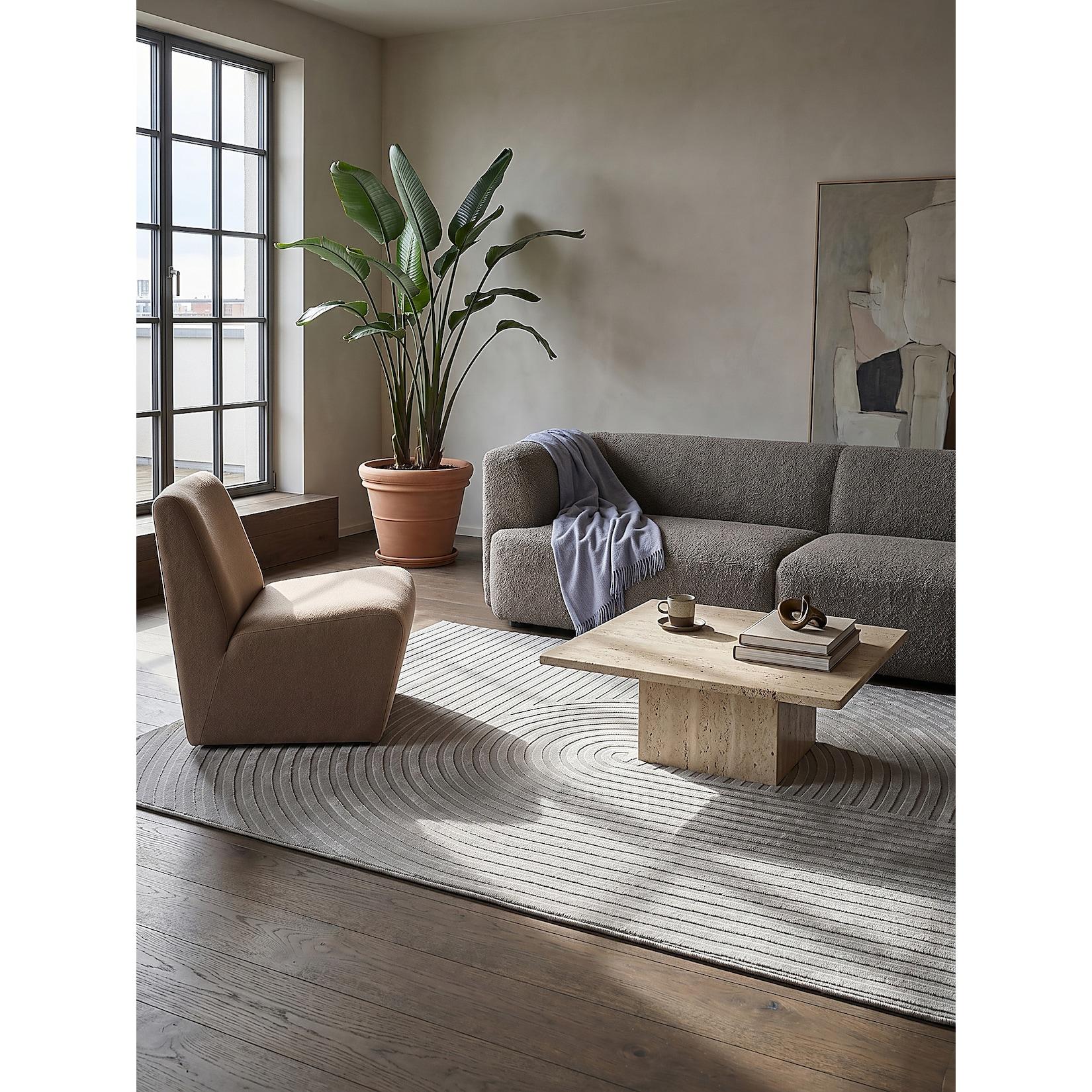 Teppich Polyester Grau 140x200 cm - ERESMA Kadima Design