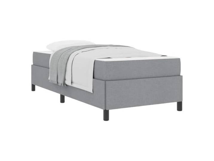 vidaXL Boxspringbett Hellgrau 90 x 200 cm Stoff