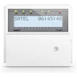 Satel, Zutrittskontrolle, LCD keypad (white backlight 125 kHz proximity card reader) INT-KLCDR-W (Elektronische Zahlenkombination, Schlüsselkarte)
