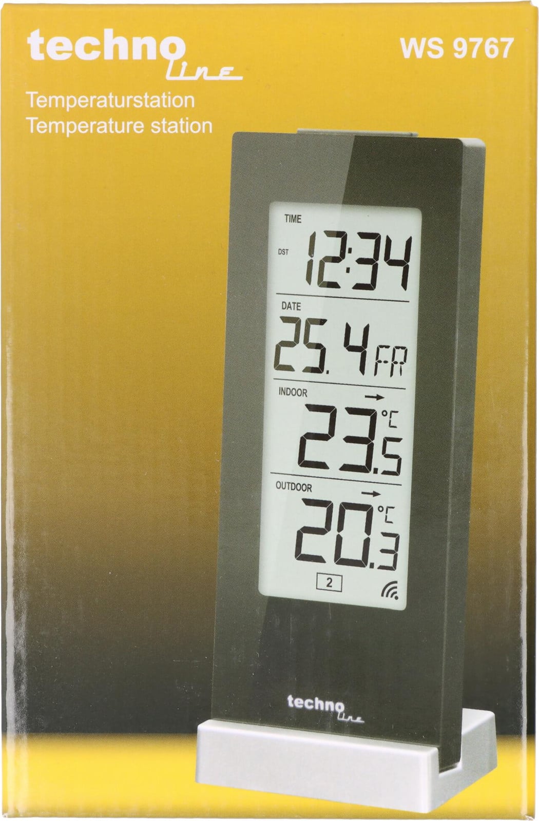 Technoline WS 9767 Binnenthermometer en Buitenthermometer, Zwart