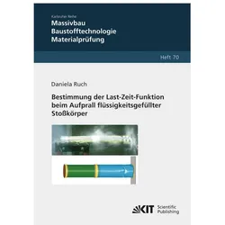 Bestimmung der Last-Zeit-Funktion beim Aufprall flüssigkeitsgefüllter Stosskörper, Fachbücher von Daniela Ruch
